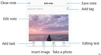 Creating a note