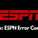Error message displayed in the ESPN app