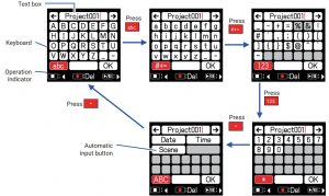 Character Input Screen
