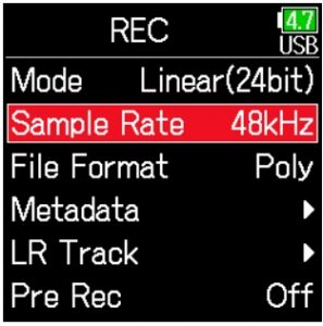 Setting the Sampling Rate
