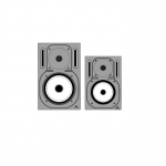 a close up of a speaker
