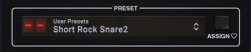 User Presets list