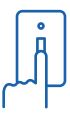 ADT Medical Alert Basic System Installation Guide - Turn on backup battery switch icon