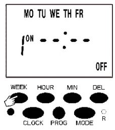 CFGROW Digital Timer Outlet User Manual - Press the WEEK button