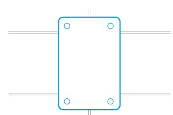 ERA PROTECT Wireless Touch Keypad User Manual - At your chosen location – using the backplate as your template, mark your 4 fixing holes