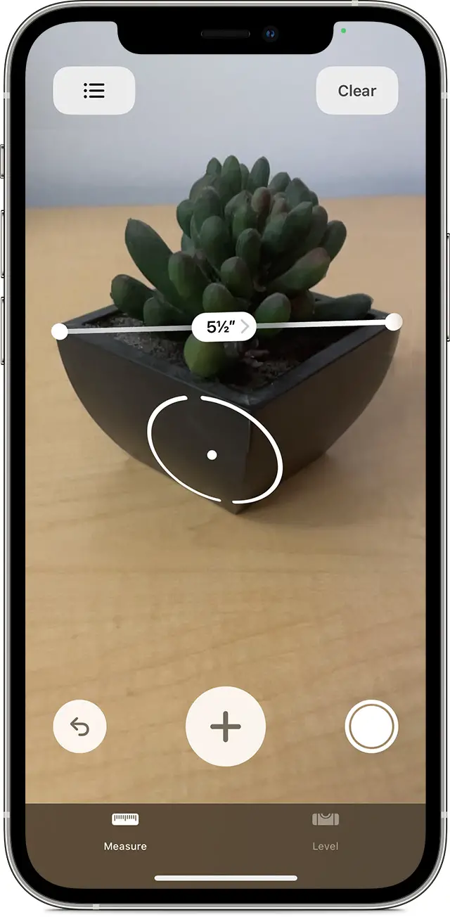 using the Measure app to take a single measurement