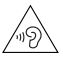 RODE VideoMic Me-C Directional Microphone for Android Devices User Guide - Warning hearing damage icon
