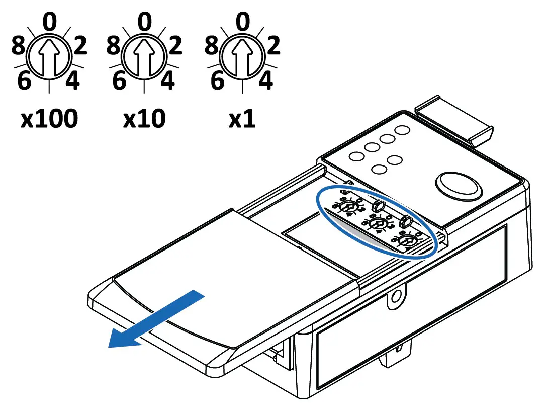 Anybus E300-MBTCP E300 Communication Module for Modbus TCP - Address Setting Via Rotary Switches