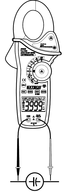 EXTECH EX830 True RMS 1000 Amp Clamp Meter with IR Thermometer User Manual