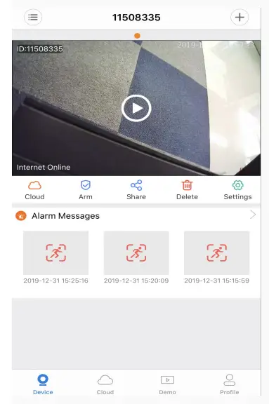 V380 Направление удаленной беспроводной камеры WiFi - введение в операционный интерфейс