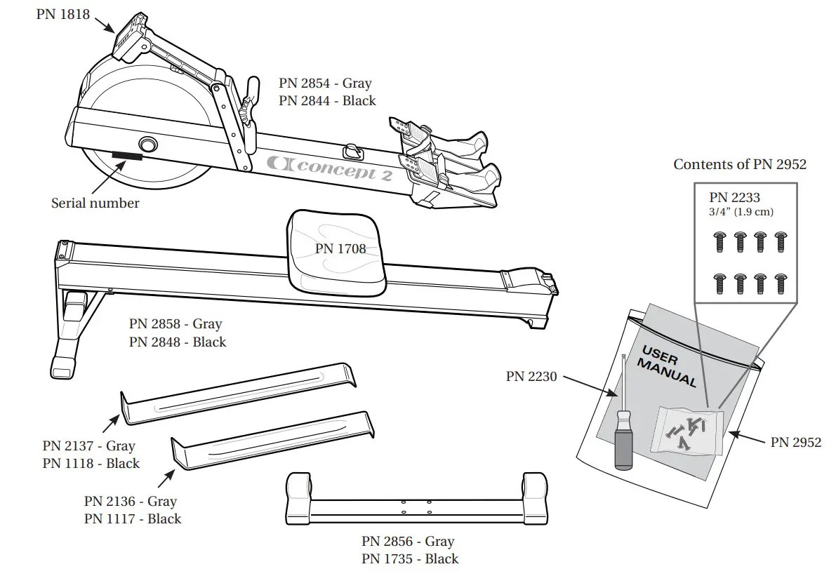 concept2 Modelo D Máquina de remo para interiores con monitor de ...
