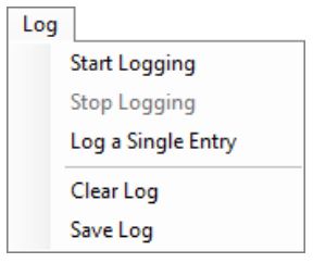 FIG 8 Log Menu
