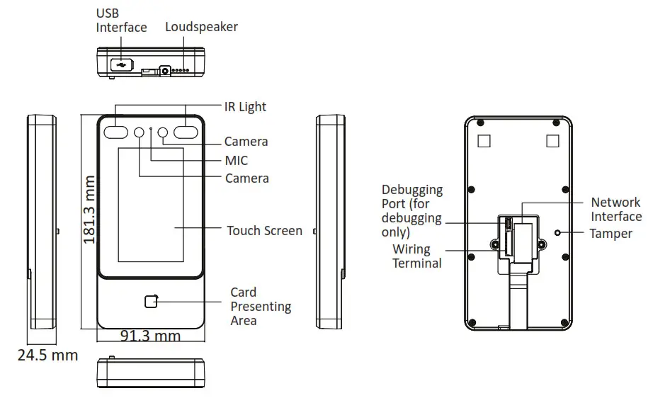 HIKVISION DS-KIT342 Series Face Recognition Terminal- Fingerprint Module