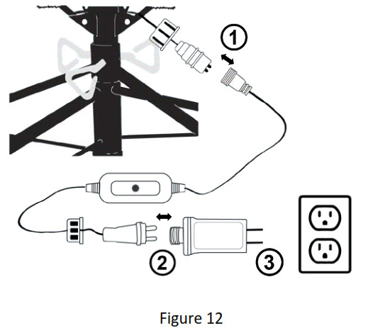 Lamues Light Enterprise 68341 RGB Light String With Bottom Controller - Connect Controller and AC Power Adapter