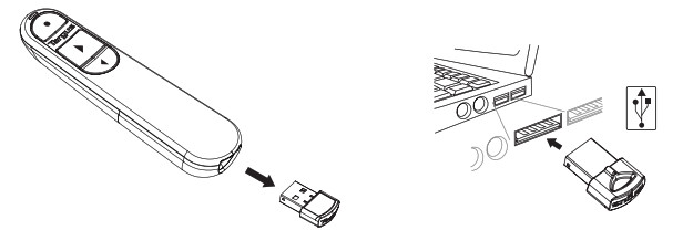 Targus AMP067 Control Plus Presenter Remote- connection