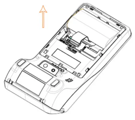 Vanstone Electronic A75 Android POS Terminal - battery container 1.