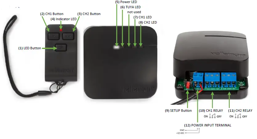 velleman VM130V2SET 2-Channel RF Remote Control Set with WiFi Interface fig 2