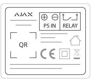 AJAX 000169 Relay 12V Wireless Dry Contact Power Relay for Remote Control - To pair Relay with a hub