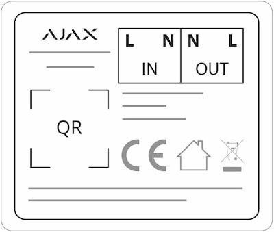 AJAX AJ-WALLSWITCH-B WallSwitch Wireless Power Relay with Energy Monitor - Functional Elements 2