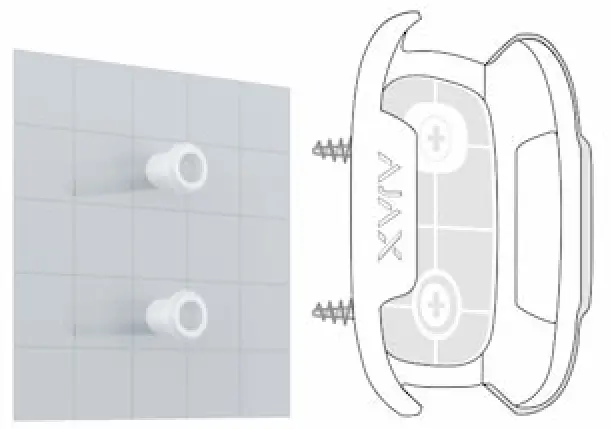 AJAX DoubleButton Wireless Hold Up Device with Advanced Protection - bundled screws
