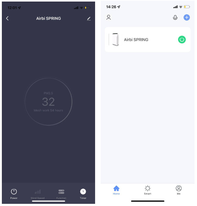 Configuration of Airbi Spring ConnectionControl - Register 5
