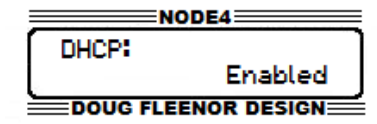 DOUG FLEENOR DESIGN NODE4 Four Port NODE Ethernet to DMX Interface Configuration - NET Select Menu