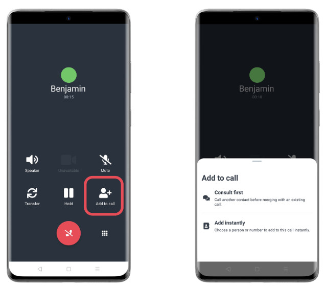 HiHi Connect 2 App For Android- Add to Call