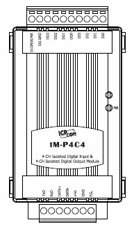 ICP DAS tM P4C4 4 Channel Isolated DI and 4 Channel Isolated DO Module- Box
