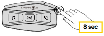 INTERPHONE U COM 16 Motorcycle Intercom - Reset Mesh