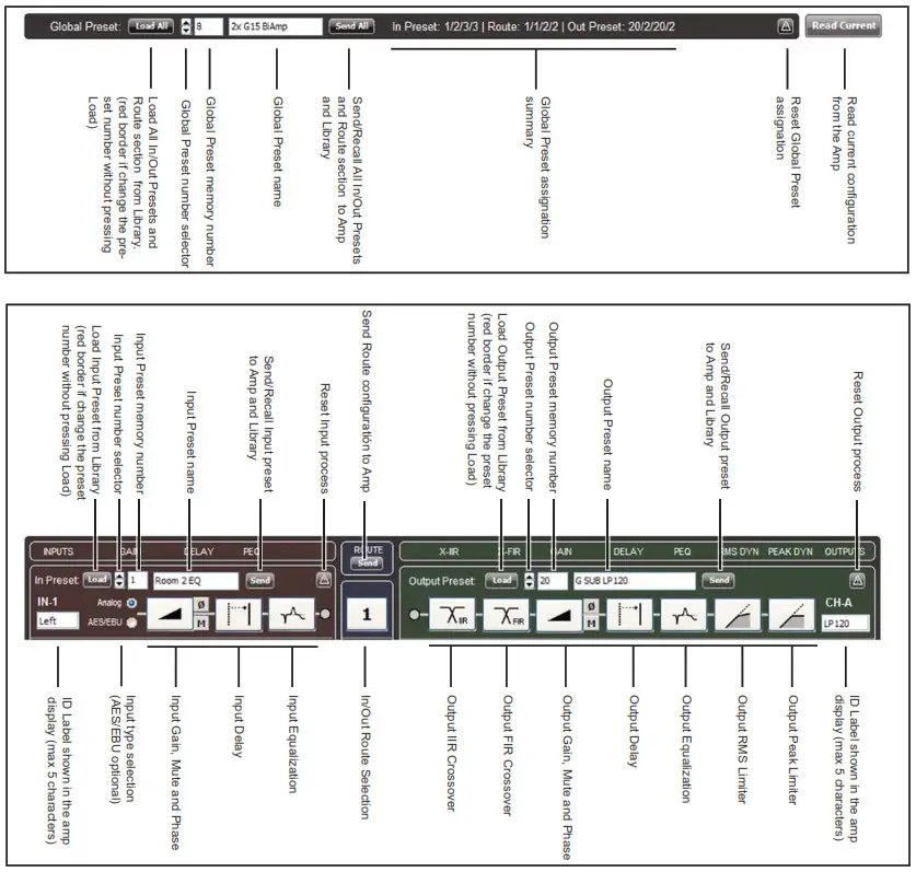 RAM Audio RAM OCS v3 Software - parameters