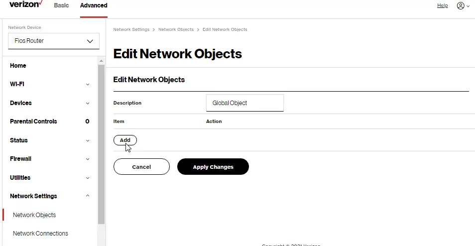 Edit Network Objects 