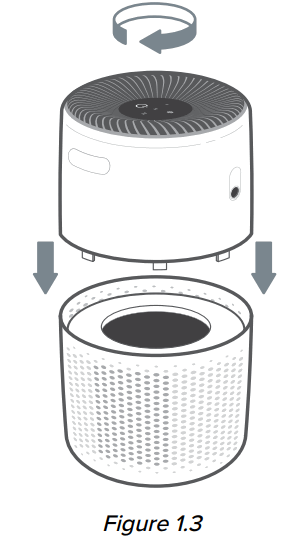 levoit LAP C161 WUS Core Mini Air Purifier - Figure