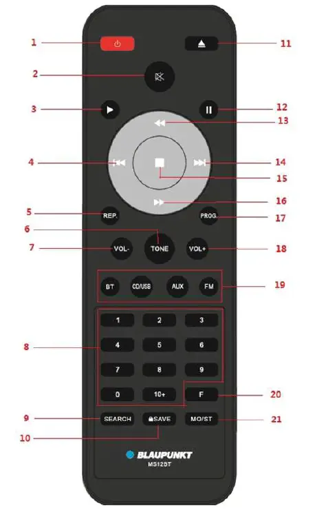 BLAUPUNKT MS12BT Bluetooth CD Micro System with FM and USB FIG 8
