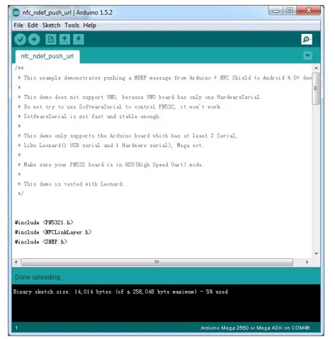 ELECHOUSE PN532 NFC RFID Module- Open the example in Arduino Due