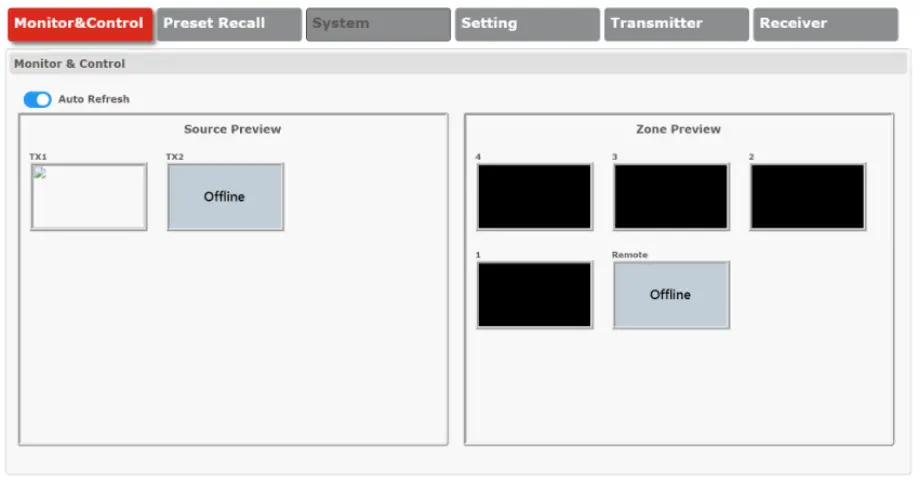 LINDY 38263 Video Over IP Controller - Monitor & Control Tab