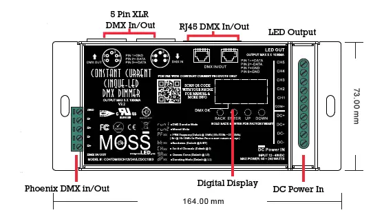 MOSS LED 5 Channel X8 AMP DMX512 Decoder 3