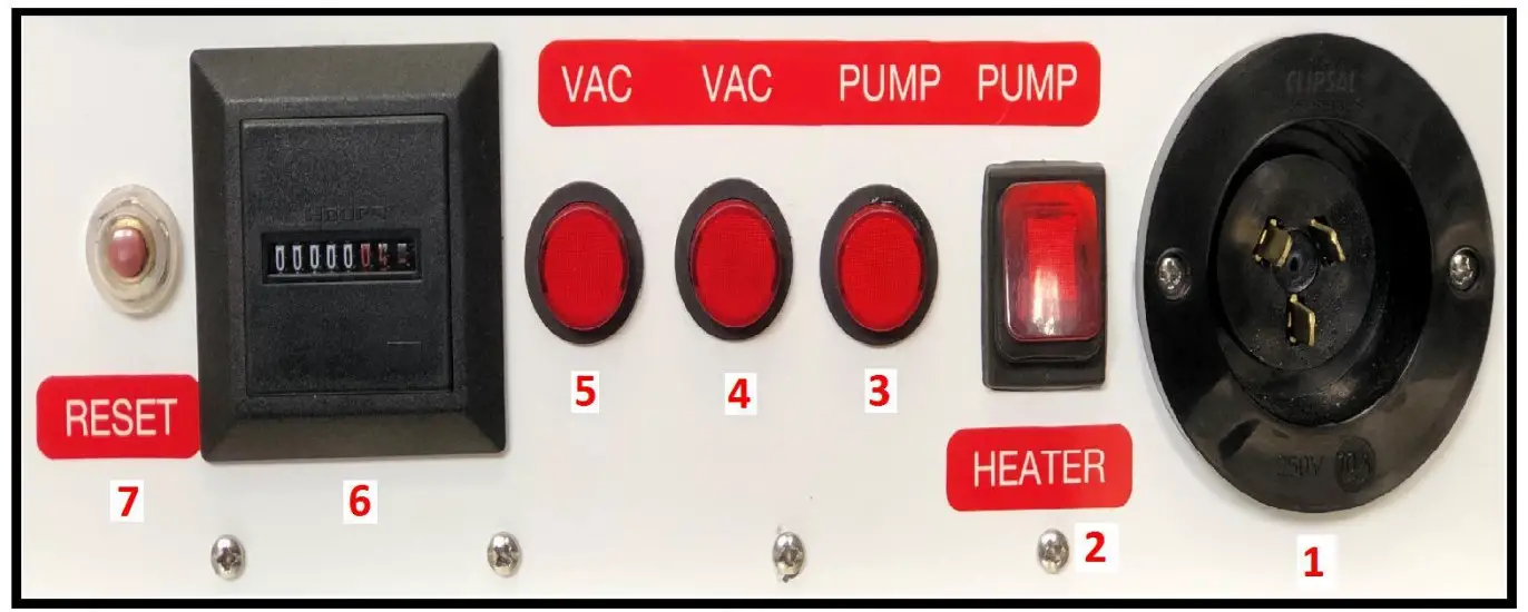 POLIVAC Predator MK II Carpet Extractor Machine - Control Panel