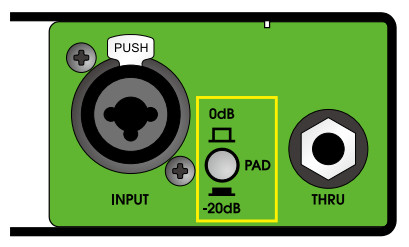 UNiKA 117000 PRO ONE Passive Line Level DI Box with Custom Isolation Transformer - ATTENUATION