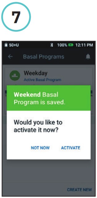 omnipod DASH Insulin Management System - How to Create Additional Basal Programs 7