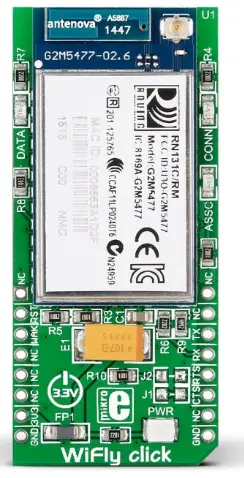MikroE WiFly Click Embedded Wireless LAN Module