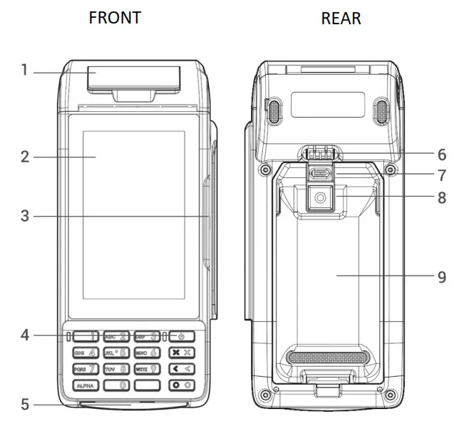 XCL AT 100 Series Terminal Payment Device - Device Overview 1
