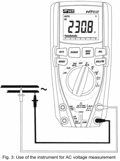 HT61 TRMS Digital Multimeter with 6000 Counts and Current Up To 10a - Fig 2