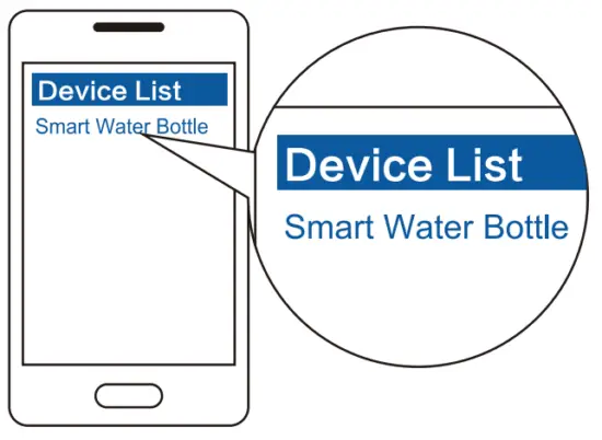 ICEWATER S5 3 In 1 Smart Water Bottle - Device list
