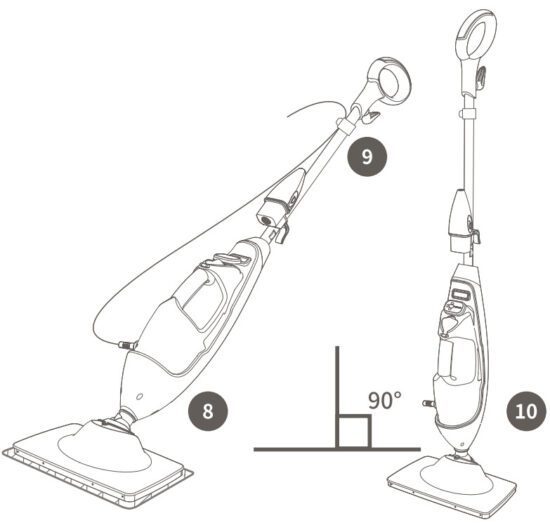 LIGHT N EASY 7688ANB 2 Steam Mop Cleaners 9 in 1 with Detachable Handheld
Unit - fig4