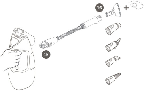 LIGHT N EASY 7688ANB 2 Steam Mop Cleaners 9 in 1 with Detachable Handheld
Unit - fig7