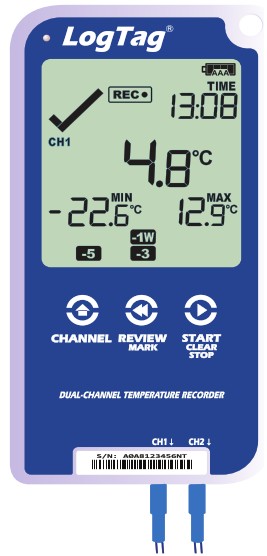 LogTag UTRED30 16 Dual Channel Temperature Recorder or Data Loggers - Cover