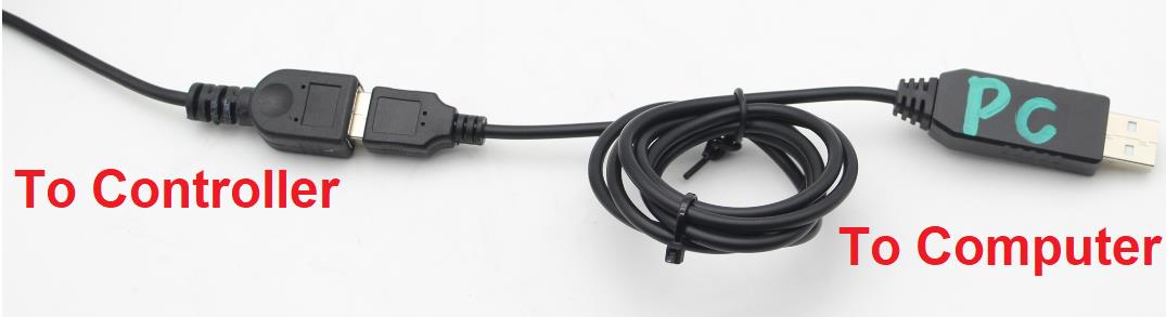 RISUN MOTOR UKC 1 Sine Wave Controller Connection - Connect with computer via USB Adapter Cable
