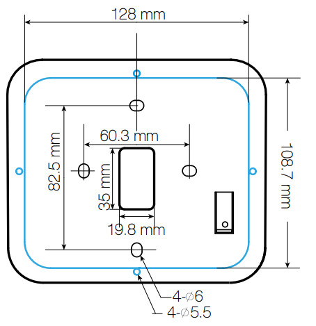 SOYAL AR 837 EA Graphic Display Multi Function Proximity Controller - Dimension