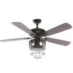 BELIANI Ceiling Fan with Light Black TOCANTIS