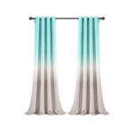 EXCLUSIVE HOME Crescendo Aqua Ombre Polyester Curtain Panel - Featured Image